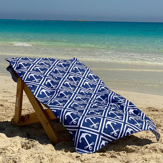 Microfiber Beach Towel - Anchors