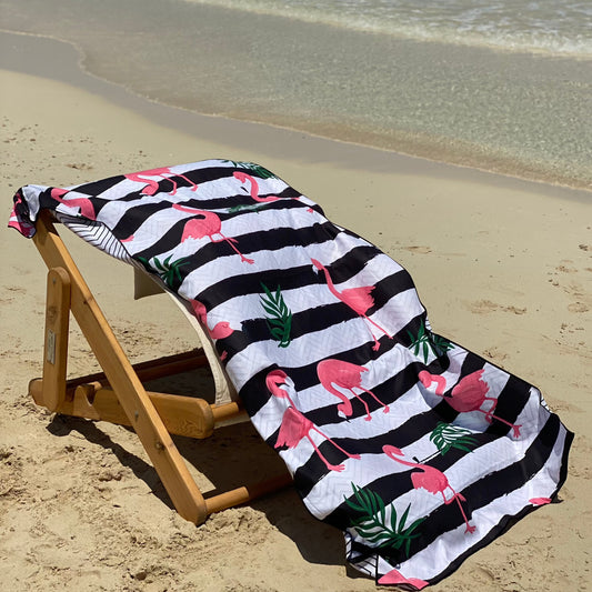 Microfiber Beach Towel - Flamingos