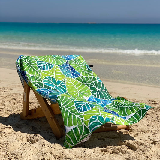 Microfiber Beach Towel - Leaves